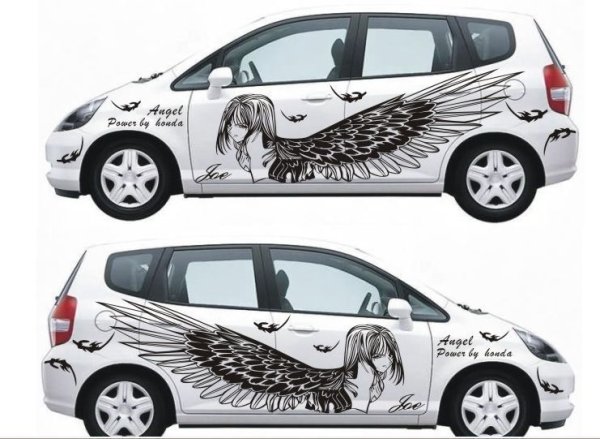 Винил сбоку машина ВАЗ 2114 горилла