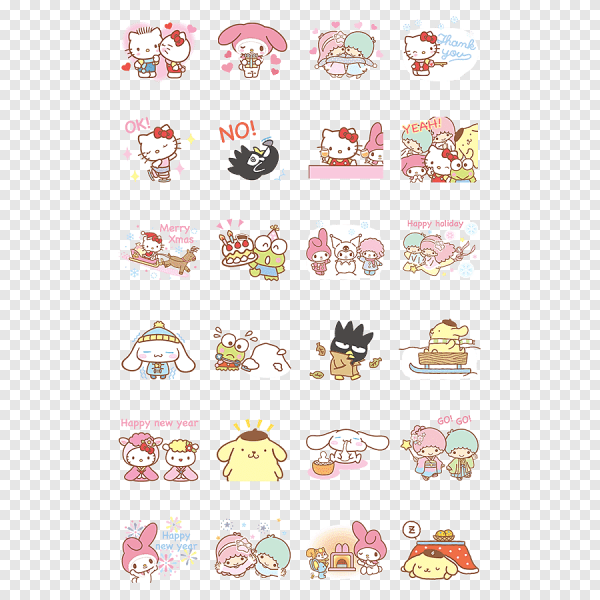 Наклейки Хеллоу Китти Мелоди