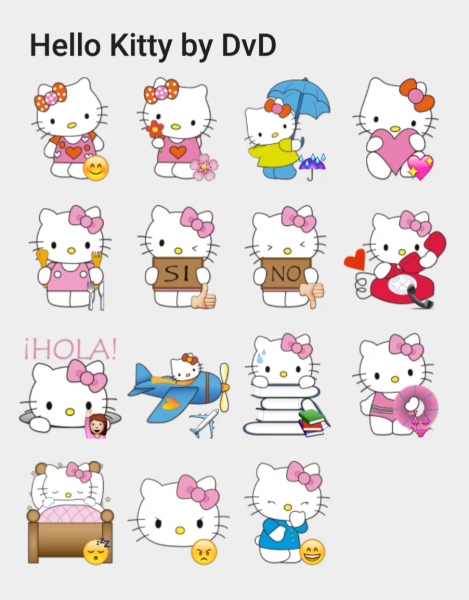 Мелоди Хэллоу Китти Стикеры