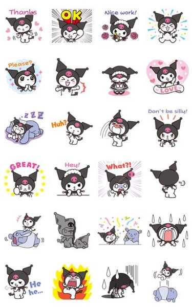 Kuromi hello Kitty Стикеры