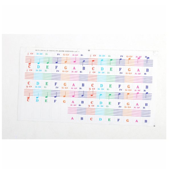 Piano Stickers for 88 Key Keyboards для распечатки