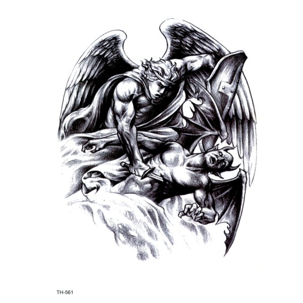 Тату ангел и дьявол