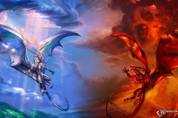 Красный и синий дракон