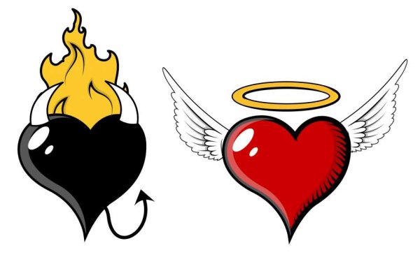 Сердечко добро и зло