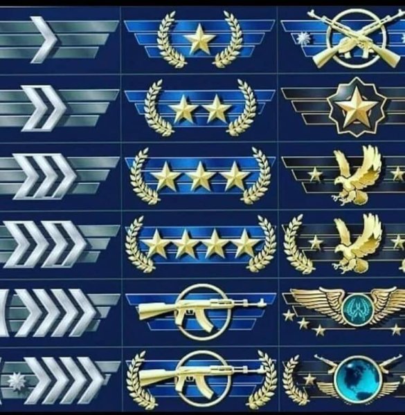 Таблица званий в КС го напарники