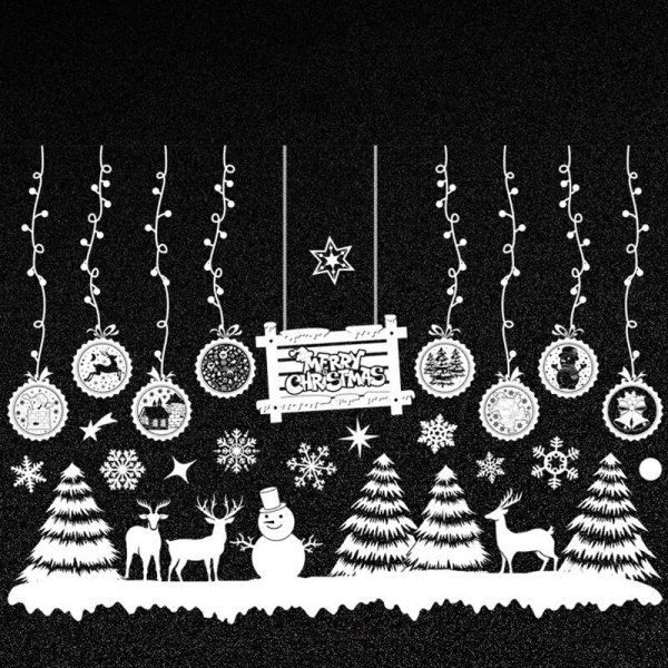 Наклейки на окна новогодние