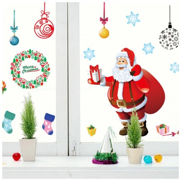 Новогодние интерьерные наклейки на окна