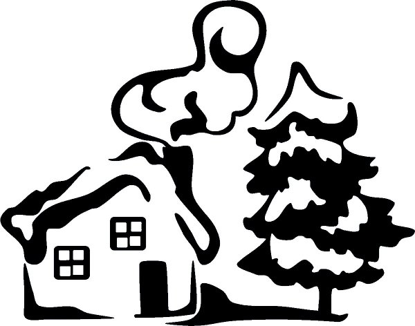 Трафареты на окна новогодние