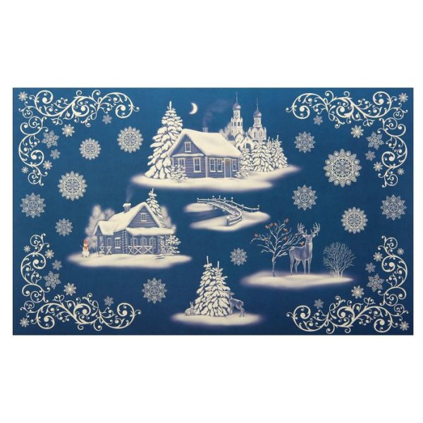 Наклейки на окна новогодние