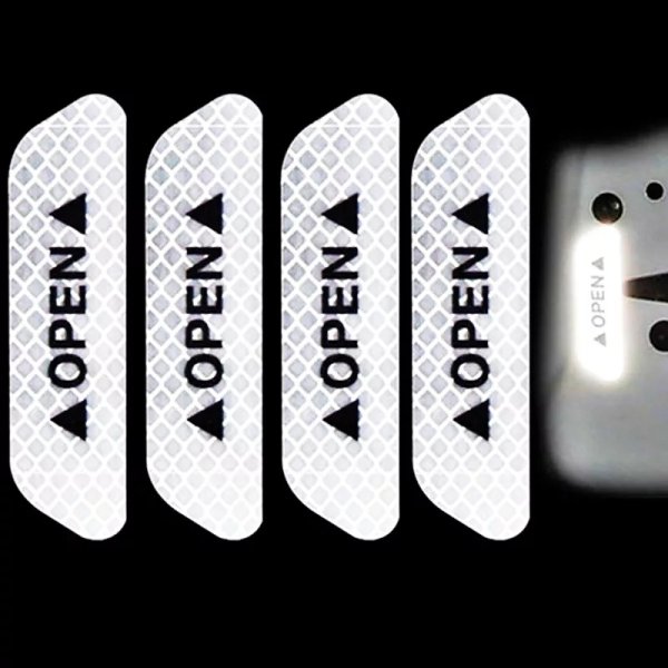 Наклейки светоотражатели на дверь машины