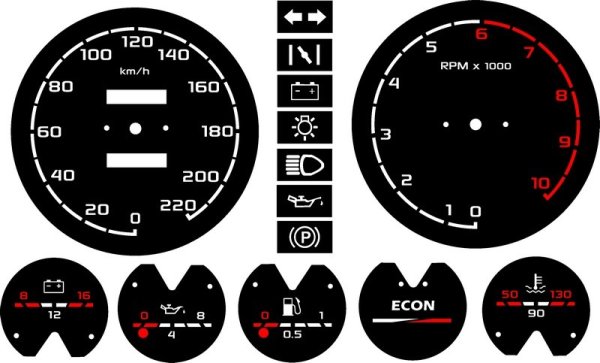 Шкалы приборной панели ВАЗ 2107