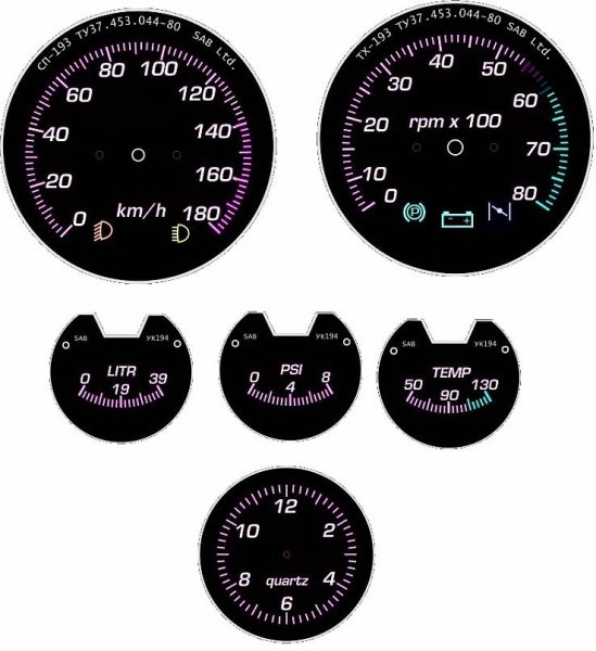 Шкалы приборной панели ВАЗ 2106