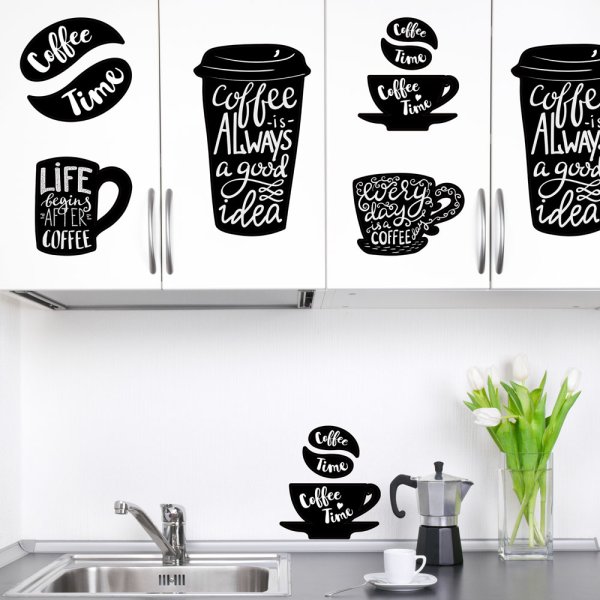 Наклейки для кофейни