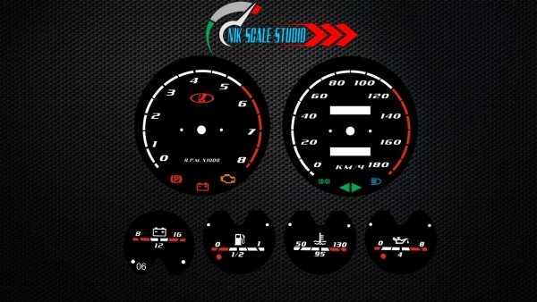 Шкалы приборной панели ВАЗ 2107