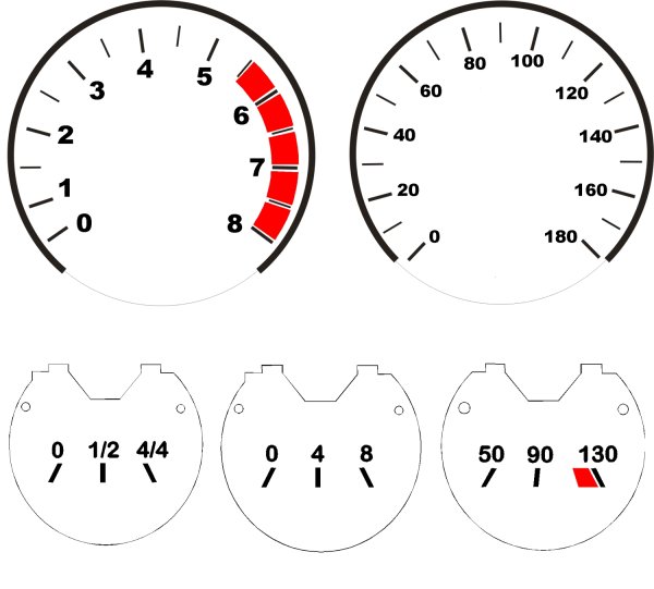 Шкалы приборной панели ВАЗ 2106