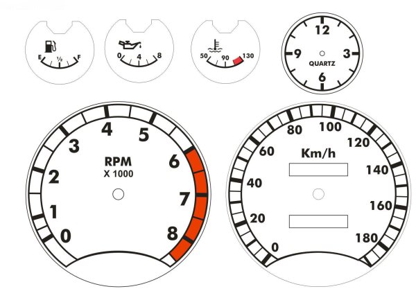 Белая шкала приборов ВАЗ 2107