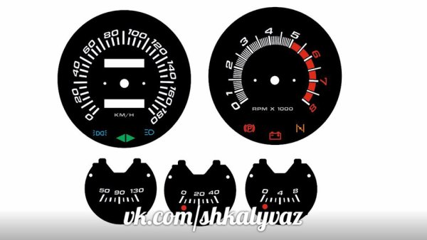 Шкалы ВАЗ 2106 для печати