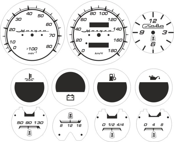 ВАЗ 2106 шкалы шкала приборов