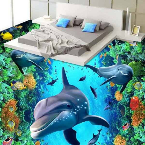 Наклейки на пол для квартиры 3д