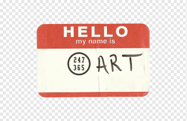 Стикер hello my name is PNG