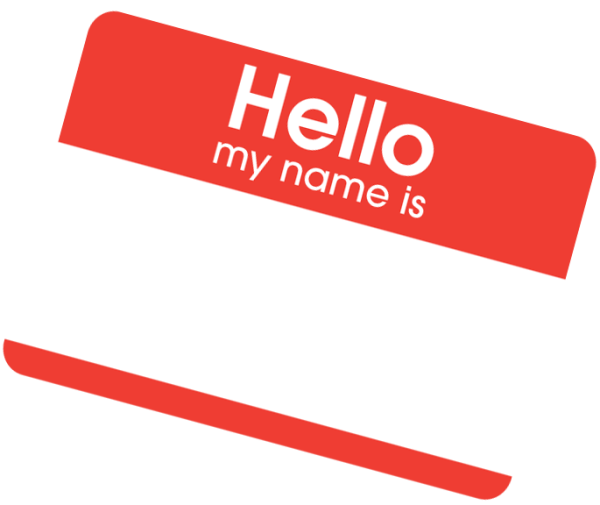 Стикеры hello my name is черные