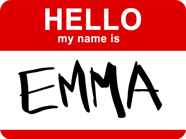 Наклейки hello my name is