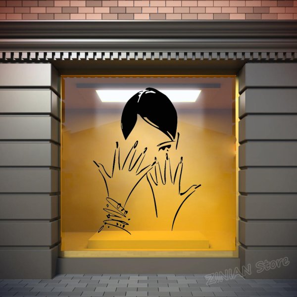 Наклейки на окна парикмахерской