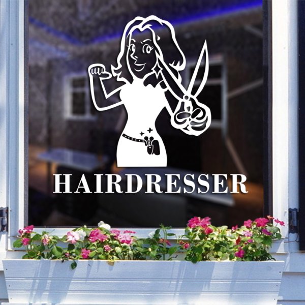 Надпись в салоне красоты на стене