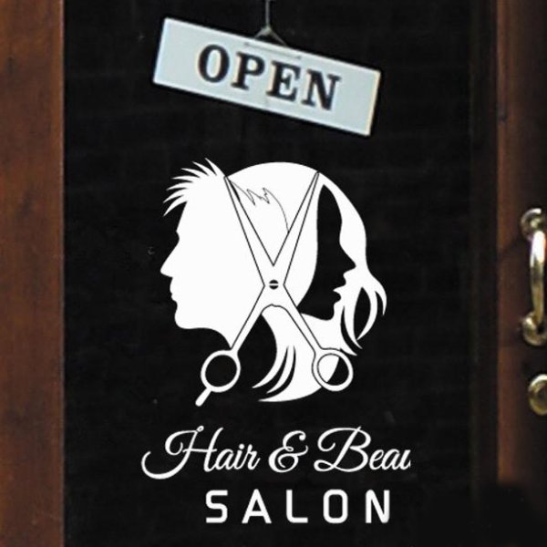 Реклама на стекле салона красоты