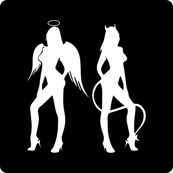 Наклейка ангел на машину