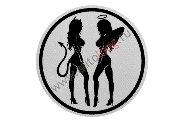 Ангел и демон наклейка на авто