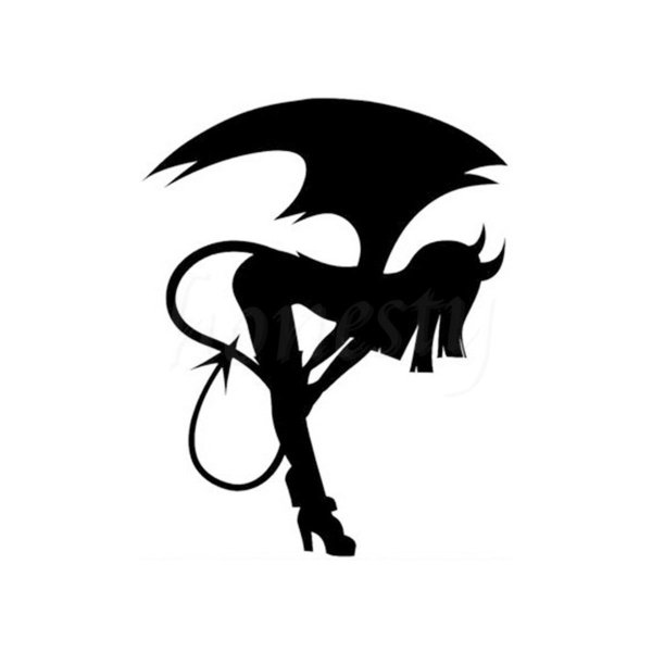 Девушка дьявол наклейка