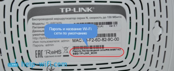 Пароль от вай фай TP-link стандартный