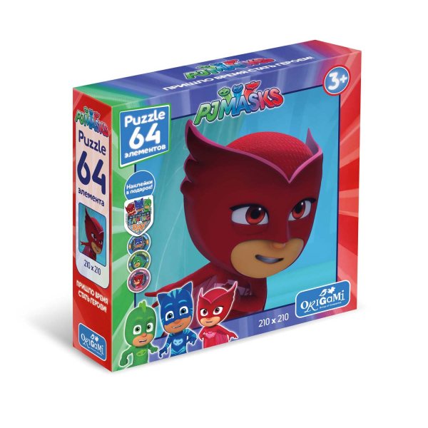 Пазл 100 + наклейки герои в масках 04049