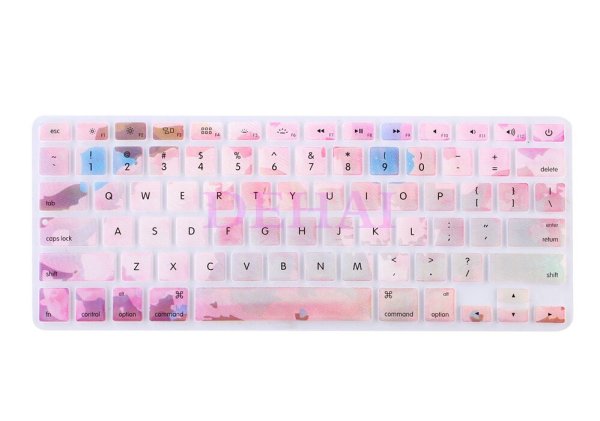 Наклейки для клавиатуры (прозрачные, для ноутбука, белый, рус.)