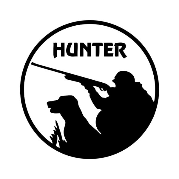 Силуэт охотника с ружьем