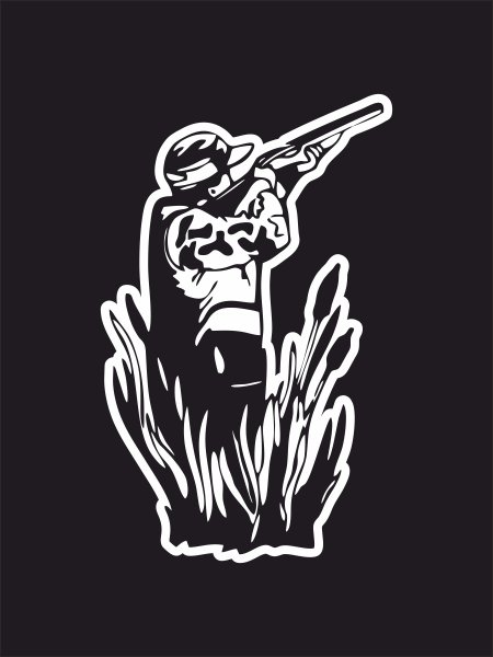 Наклейка на машину охотник