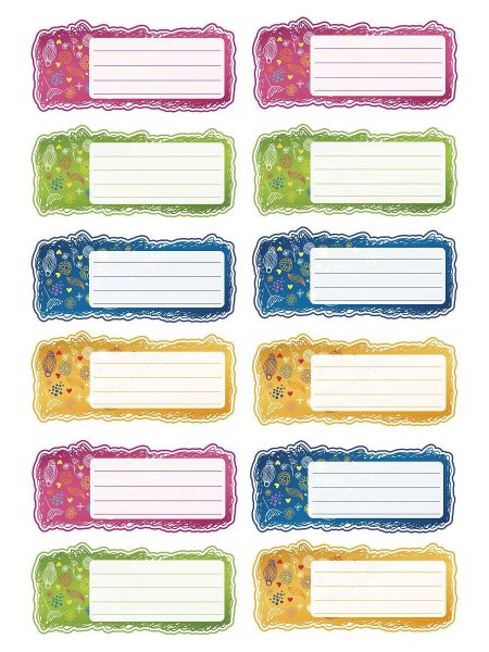 Наклейки на тетради