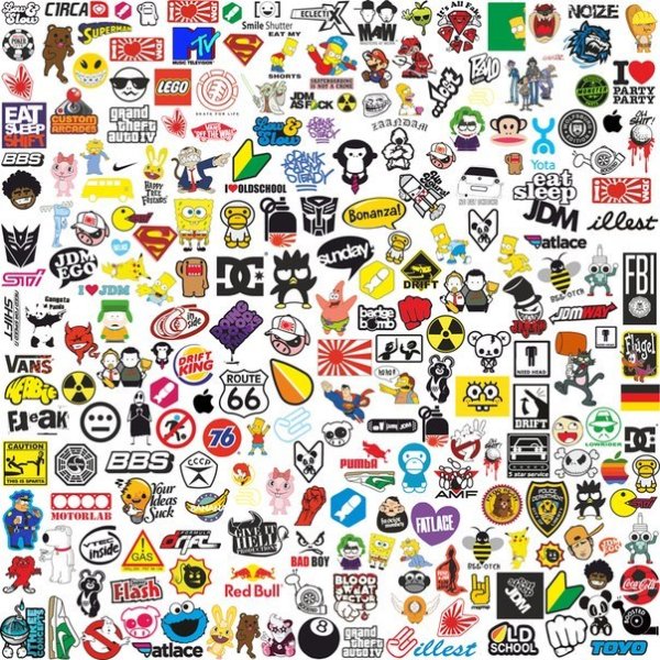 Стикеры для ежедневника черно белые