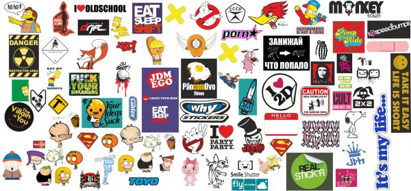 Стикеры много на одном листе