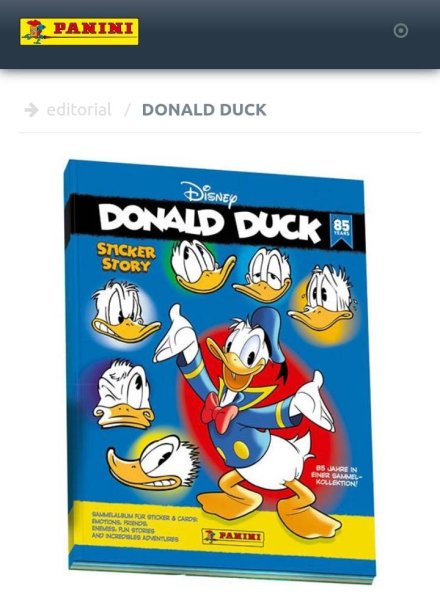 Наклейки Дональд дак Panini 2021