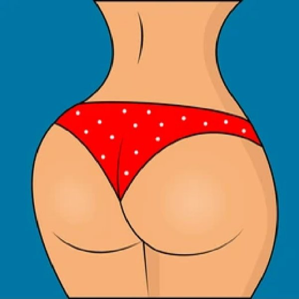 Нарисованная попа