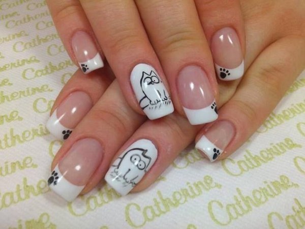 Маникюр с замочками наклейки