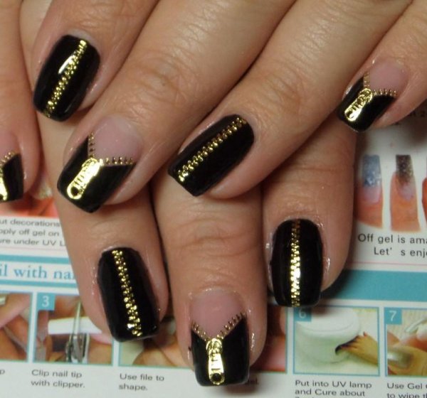 Маникюр арт френч с рисунком