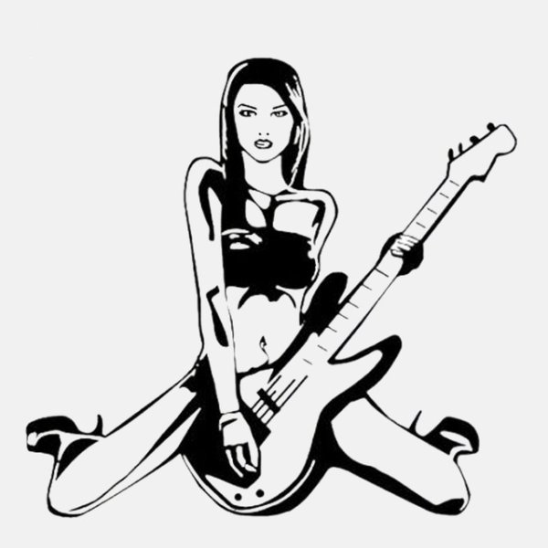 Наклейки на авто гитара