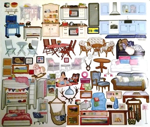 Наклейки предметы для дома