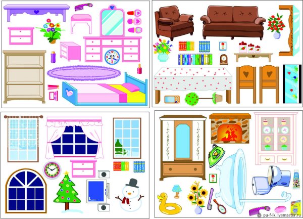 Мебель для бумажного домика