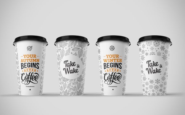 Наклейки на кофейные стаканчики