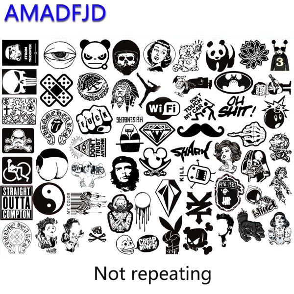 Стикеры для распечатки черно белые