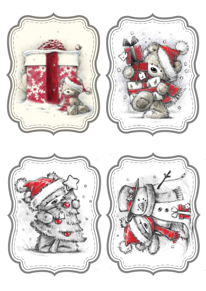 Бирки на подарки новогодние